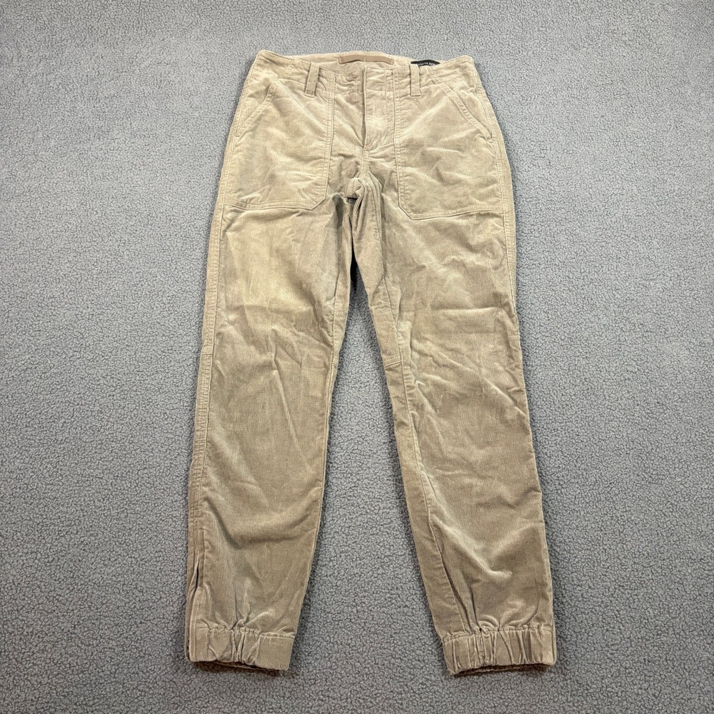 Banana Republic Joggers Womens 0 Tan Corduroy Utility Tapered Elastic Cuff Pants
